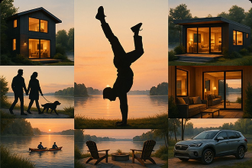 A sample Sacrena vision board — a mosaic of the life and love someone is calling in